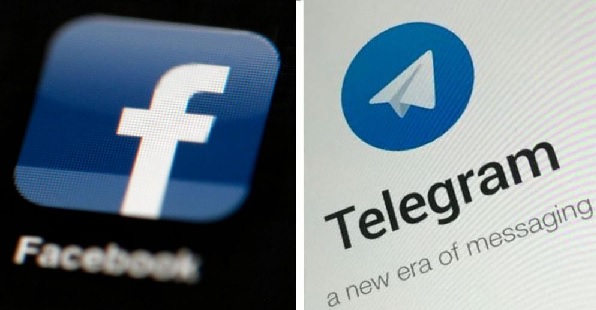 facebook,telegram